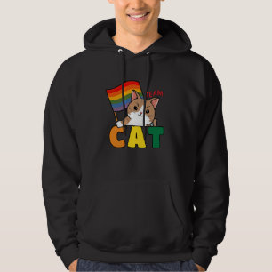 Team Katze Lesbischer Stolz Unterstützer Lustig LG Hoodie