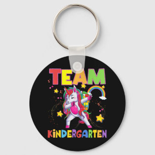 Team Kindergarten Dabbing Unicorn Zurück zur Schul Schlüsselanhänger