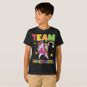 Team Kindergarten Dabbing Unicorn Zurück zur Schul T-Shirt (Vorne ganz)