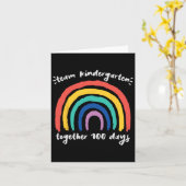 Team Kindergarten Gemeinsam 100 Tage Regenbogenleh Karte (Gelbe Blume)