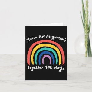 Team Kindergarten Gemeinsam 100 Tage Regenbogenleh Karte