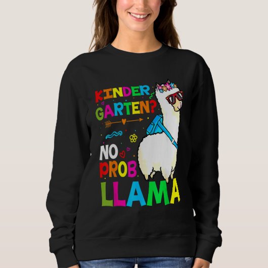 Team Kindergarten Lehrer Regenbogen Kein Problem L Sweatshirt (Vorderseite)