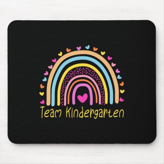 Team Kindergarten Lehrer Regenbogen Mousepad (Vorne)