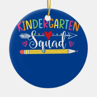 Team Kindergarten Squad Lehrerin zurück Keramik Ornament