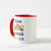 Team-Kindergarten zurück zu Schule ABC Tasse (Vorderseite Links)