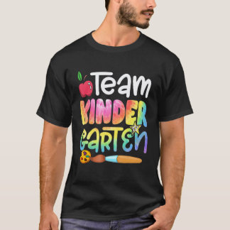 Team Kindergarten Zurück zur Schule Tie Dye Lehrer T-Shirt