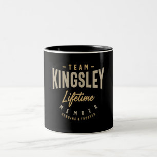Team Kingsley Lifetime Member Personalisiert Name Zweifarbige Tasse