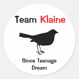 Team Klaine Runder Aufkleber