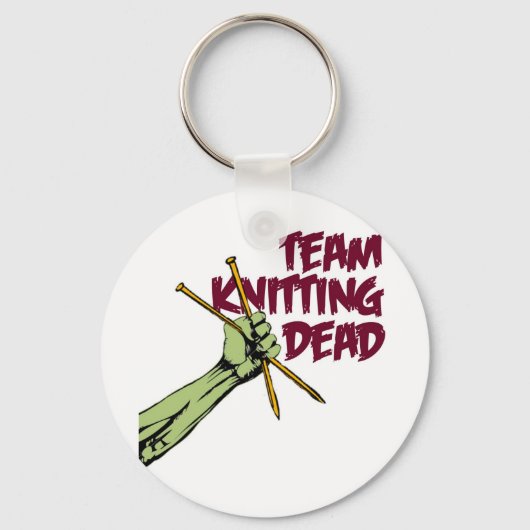 Team Knitting Dead Schlüsselanhänger (Vorderseite)