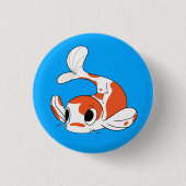 Team Koi Knopf - Blau Button (Vorderseite)