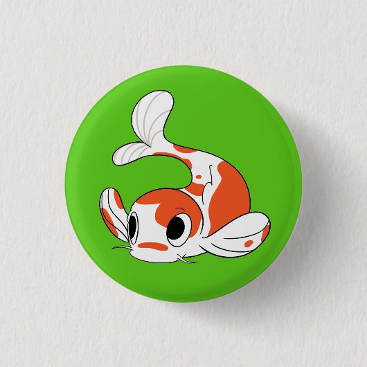 Team Koi Knopf - Grün Button (Vorderseite)