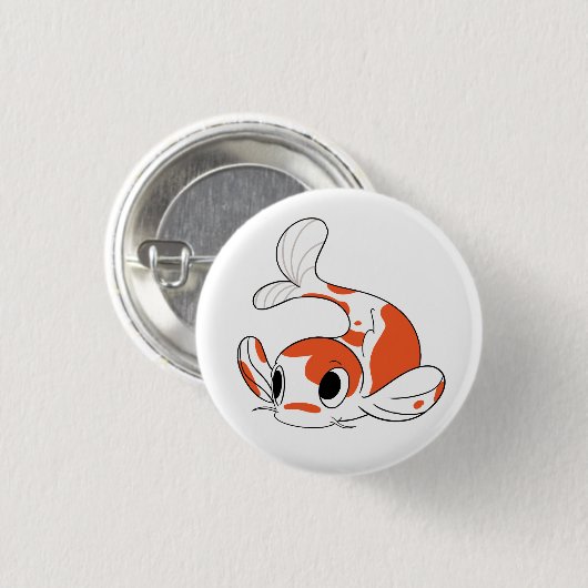 Team Koi Knopf - Weiß Button (Vorne & Hinten)