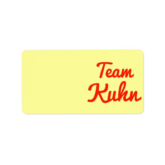 Team Kuhn Adressaufkleber (Vorne)
