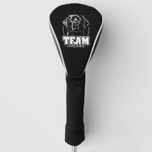 Team Labrador Retriever Hund Mama hockt Golf Headcover