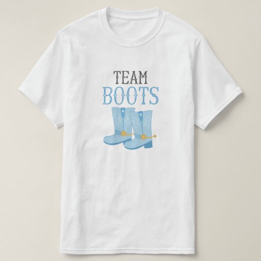 Team lädt Jungen auf, den Geschlecht aufdecken T-Shirt (Design vorne)