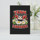 Team Ladybug Dankeskarte (Stehend Vorderseite)