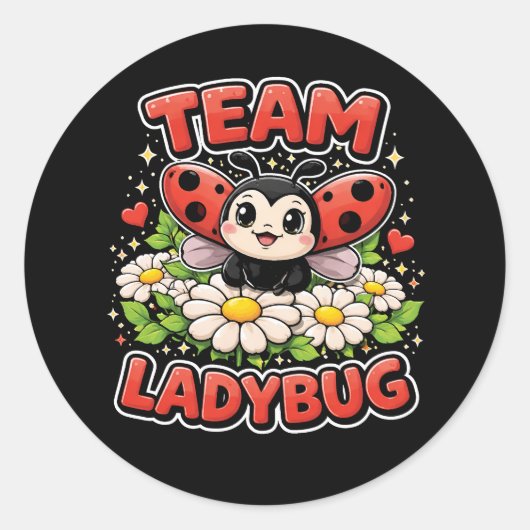 Team Ladybug Runder Aufkleber (Vorderseite)