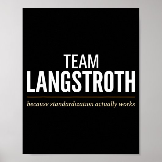 Team Langstroth Bienenstock Typ Imker Identität Poster (Vorne)