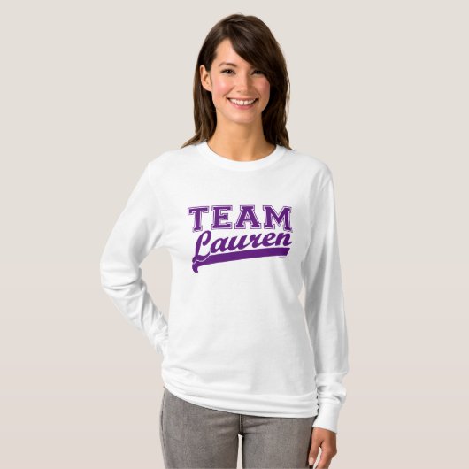 Team Lauren lila T-Shirt (Vorne ganz)