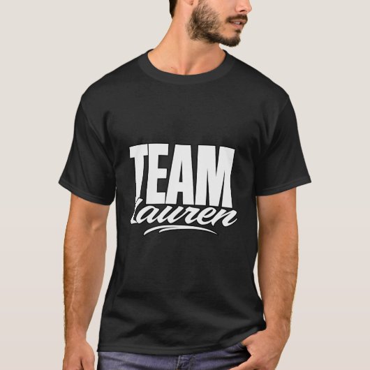 Team Lauren Name aufrufen für Lauren Support T-Shirt (Vorderseite)