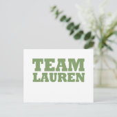 Team Lauren Postkarte (Stehend Vorderseite)