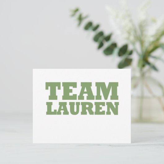 Team Lauren Postkarte (Stehend Vorderseite)