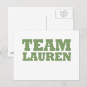 Team Lauren Postkarte (Vorne/Hinten)