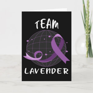 Team Lavendel für das Weltkrebstagsbewusstsein Wel Karte