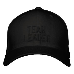 TEAM LEADER Text Mark Clean Modern Design Bestickte Baseballkappe