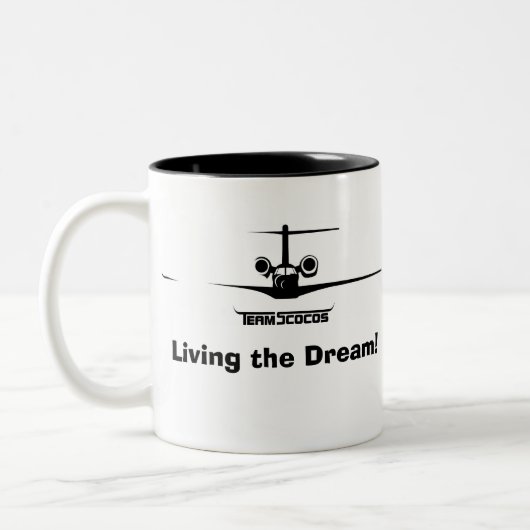 Team lebendes Scocos die TraumTasse Zweifarbige Tasse (Links)