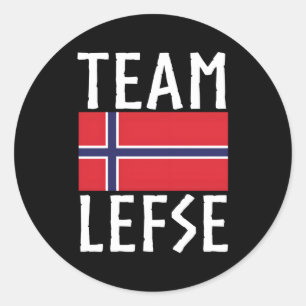 Team Lefse Norwegische Lefaking Runder Aufkleber