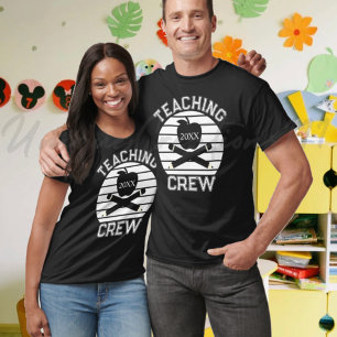 Team Lehrer Crew Schwarz & Weiß T-Shirt