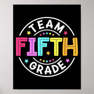 Team-Lehrer der fünften Klasse Zurück zur Schule 5 Poster