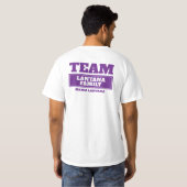Team lila personalisierte Familie oder Gruppe T -  T-Shirt (Schwarz voll)