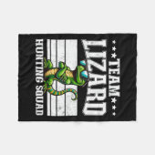 Team Lizard Jagdkommad Funny Retro Gecko Lizard Fleecedecke (Vorderseite (Horizontal))