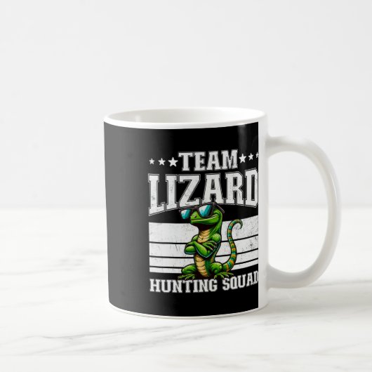 Team Lizard Jagdkommad Funny Retro Gecko Lizard Kaffeetasse (Rechts)