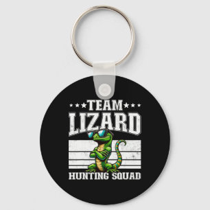 Team Lizard Jagdkommad Funny Retro Gecko Lizard Schlüsselanhänger