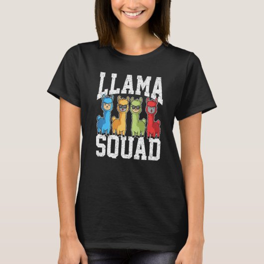 Team Llama Squad Animal For Men Women Fun Squad T-Shirt (Vorderseite)