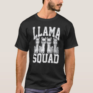 Team Llama Squad  Tier Für Männer Frauen Lustiges  T-Shirt