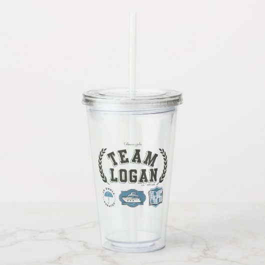 Team Logan Gilmore Girls Design Acryltrinkbecher (Vorderseite)