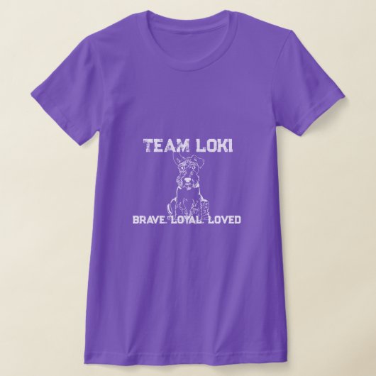Team Loki Legacy Grunge Frauen-Slim Fit Lila T-Shirt (Ablage )