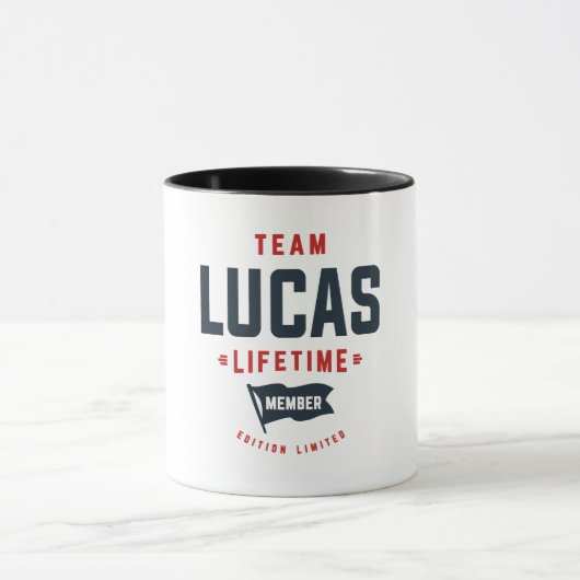 Team Lucas Lifetime Mitglied Funny Name Lucas Tasse (Zentrum)