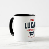 Team Lucas Lifetime Mitglied Funny Name Lucas Tasse (Vorderseite Links)