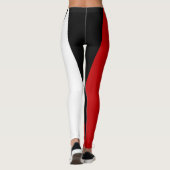 Team & Lüfter Schwarz/Rot/Weiß-Maskottchen Leggings (Rückseite)