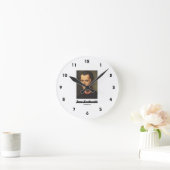 Team Machiavelli Portrait von Niccolo Machiavelli Runde Wanduhr (Zuhause)