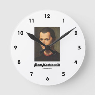 Team Machiavelli Runde Wanduhr