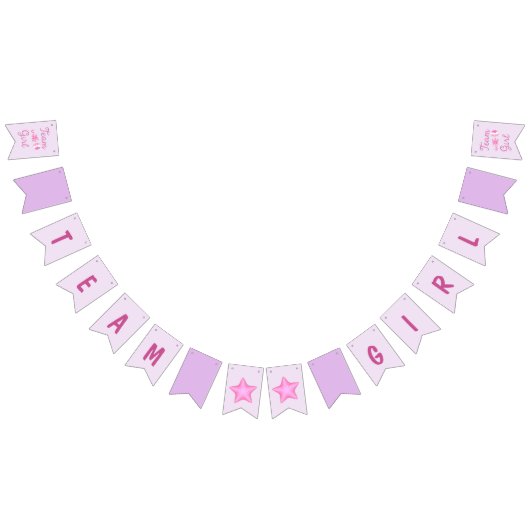 Team-Mädchen-lila Lila mit Sternen Wimpelkette (Alle)