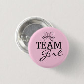 Team-Mädchen-Rosa-Geschlecht decken Button (Vorne & Hinten)