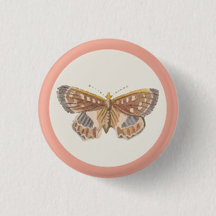 Team Mädchen Rosa Schmetterling Knopf Button