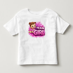 Team Mädchen und Team Junge Splash Design Kleinkind T-shirt
